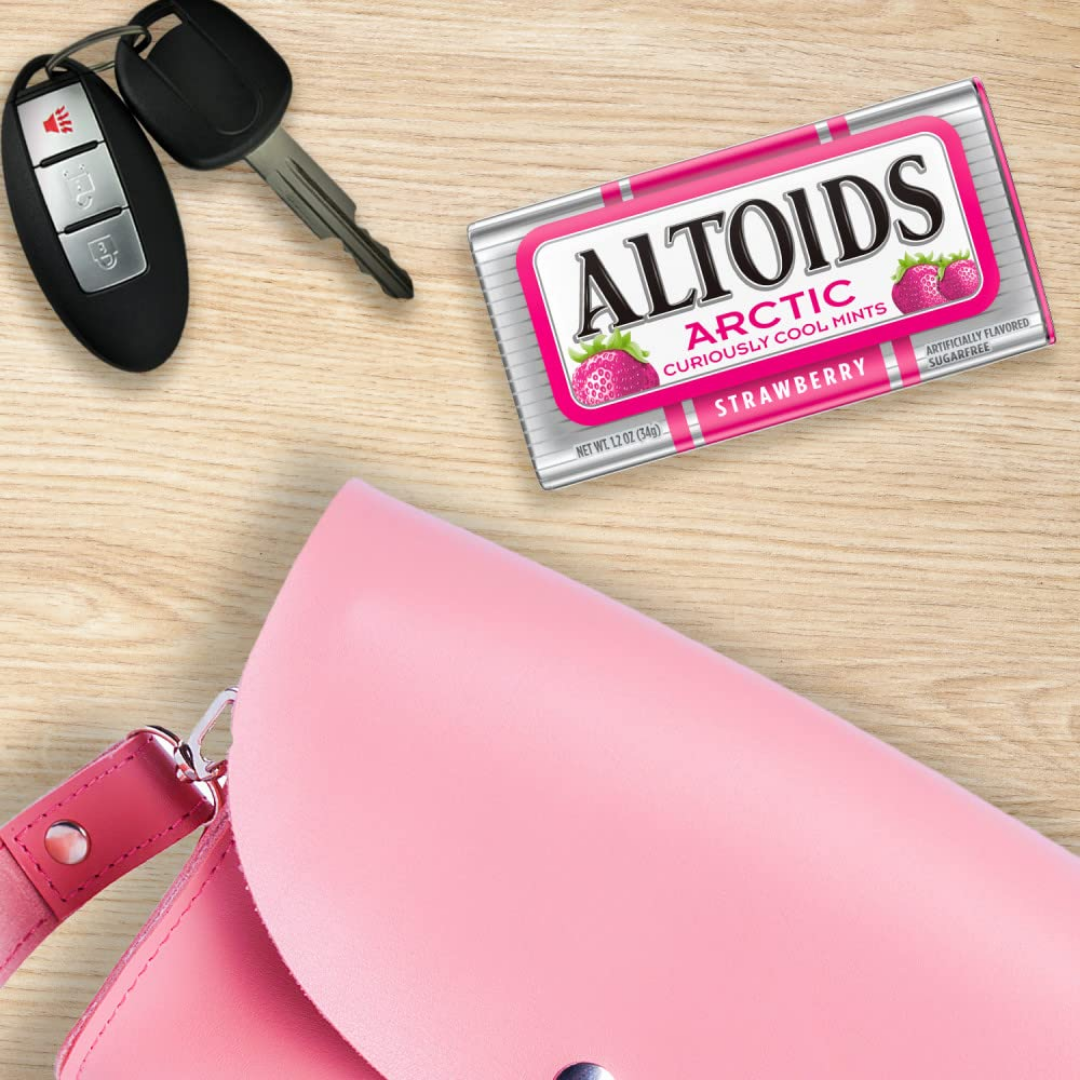 Altoids Arctic Cool Mints Strawberry, 1.2 oz (Pack of 8)
