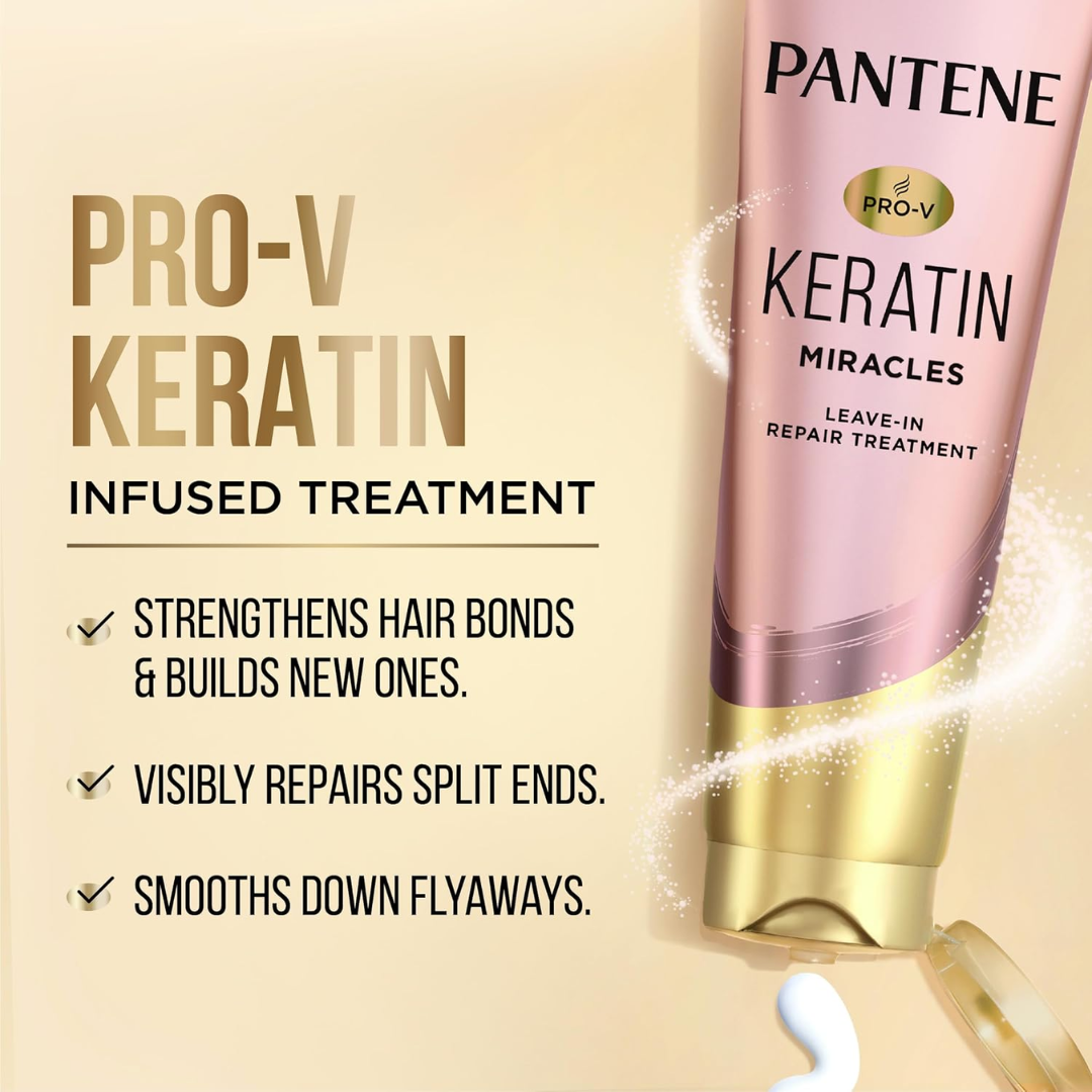 Pantene Pro-V Keratin Miracles Leave-In Repair Treatment, 8.4 oz / 250 ml