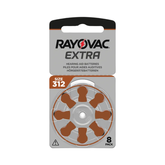 Rayovac Extra Hearing Aid Batteries Size 312, 8 Pack