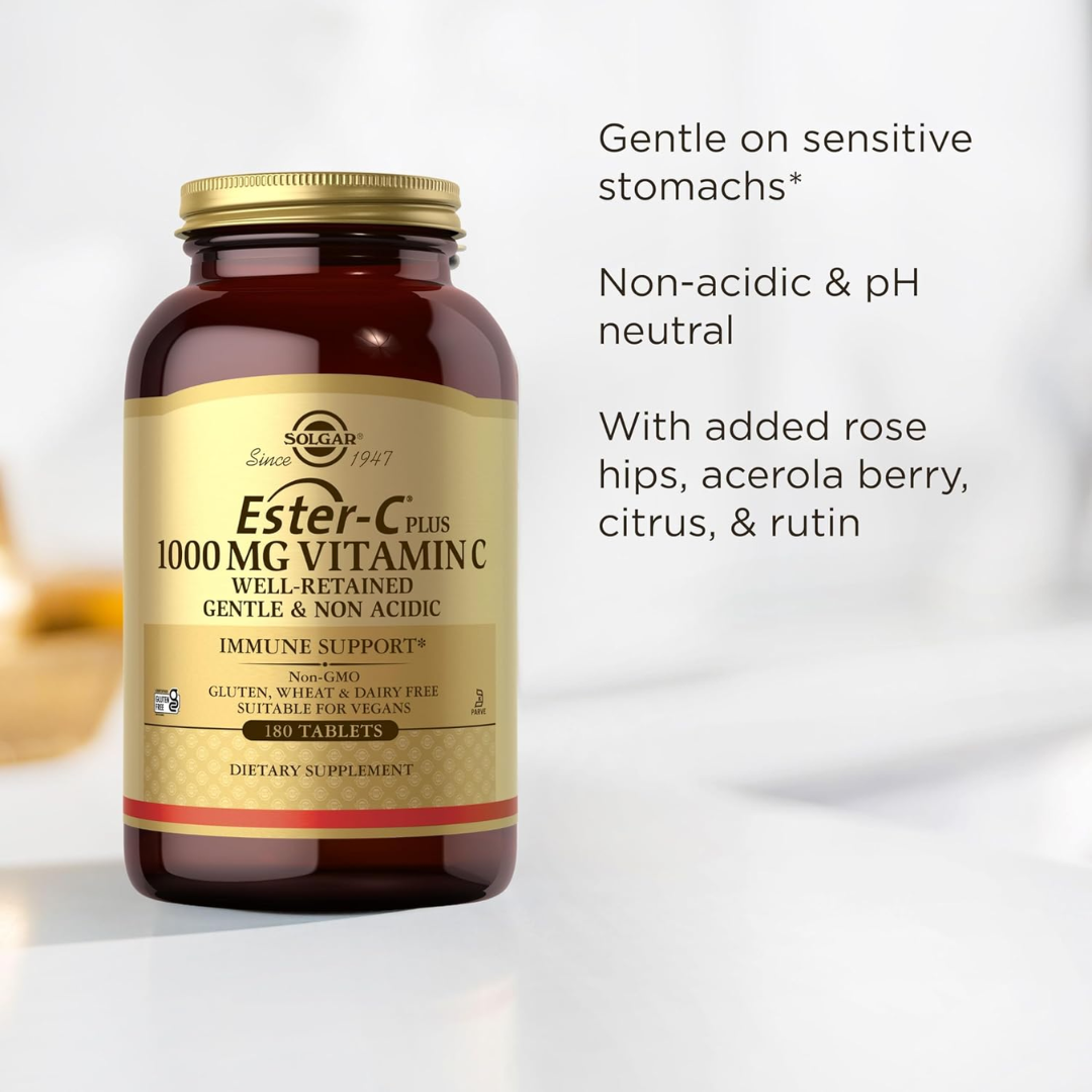 Solgar Ester-C Plus Vitamin C 1,000 mg, 180 Tablets