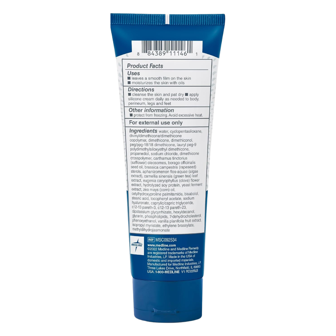 Medline Remedy Prevent Silicone Cream Vanilla Scent, 4 oz / 118 ml