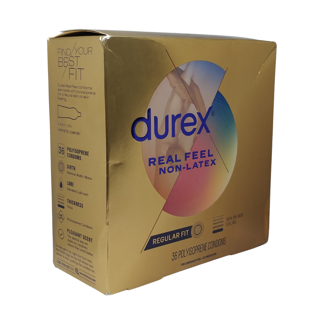 Durex Real Feel Non-Latex Condoms – Regular Fit, 36 Count