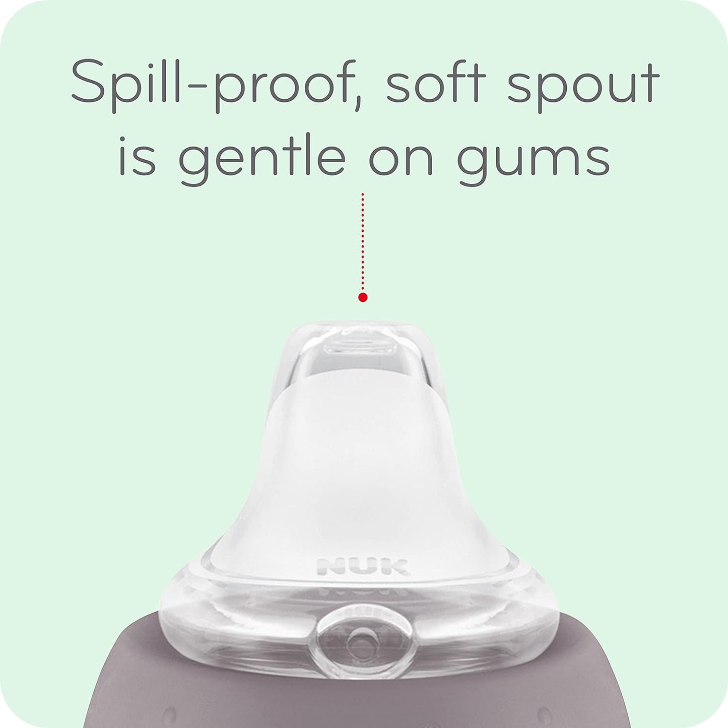 NUK Large Learner Cup Neutral Spout, 9+ Months (10 oz) 2 Count