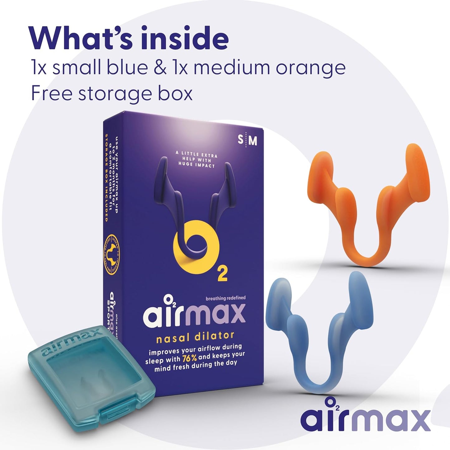 AirMax Sport Nasal Dilator Small and Medium Sizes, 1 Trial Pack