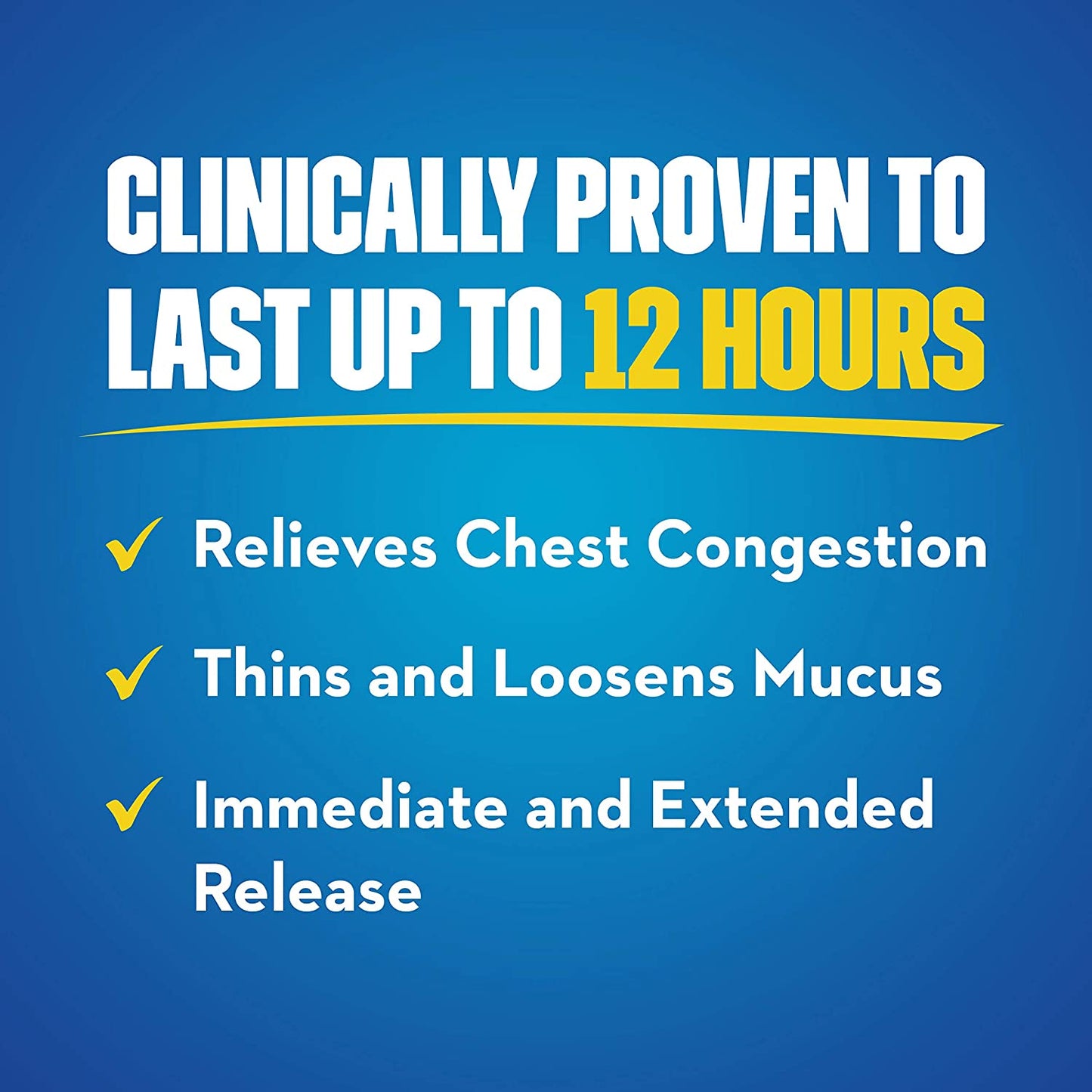 Mucinex 12 Hour Chest Congestion Relief 600mg Extended Release Bi-Layer - 100 Tablets
