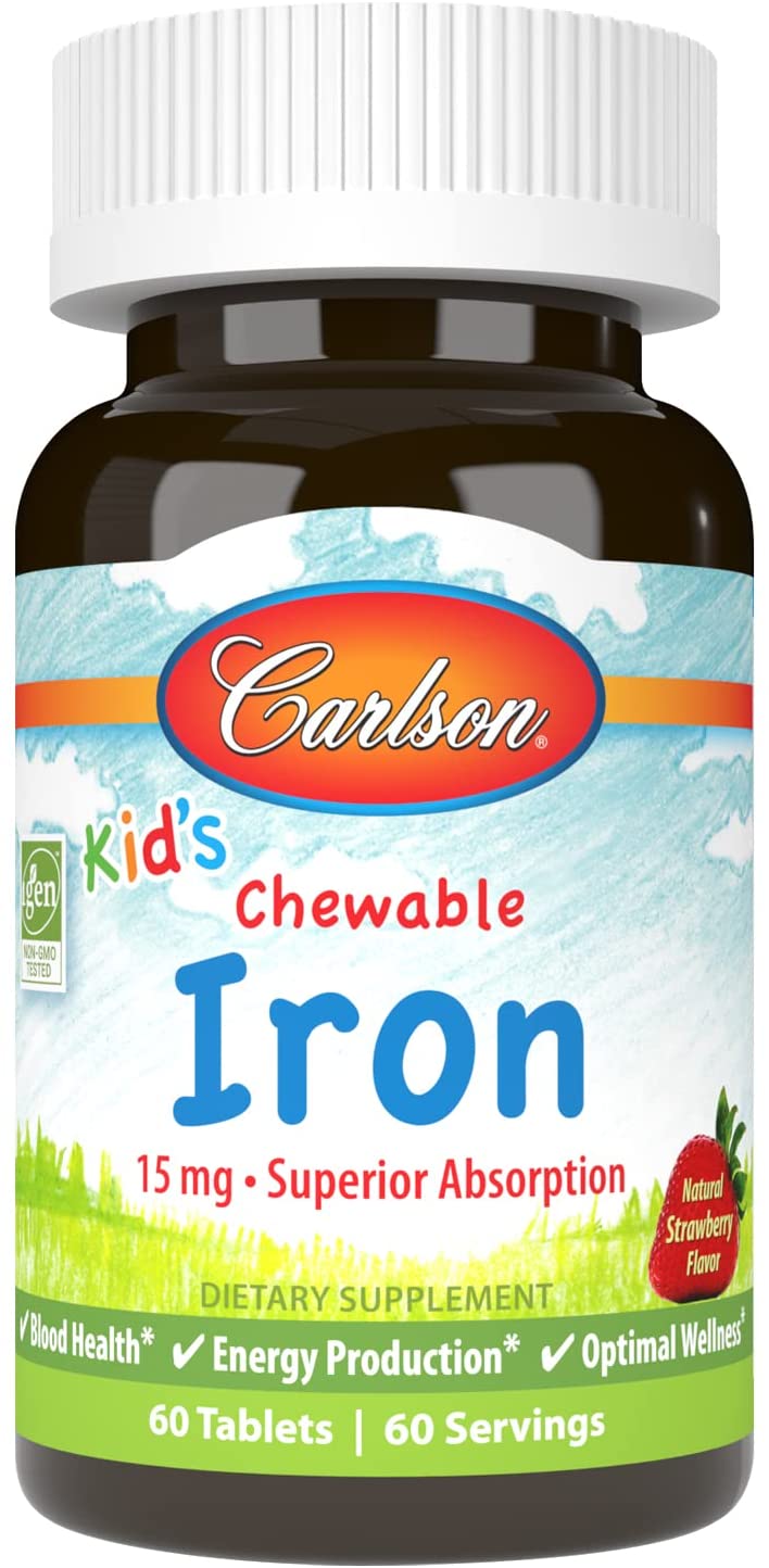 Carlson Kid's Chewable Iron 15 mg 60 Tablets