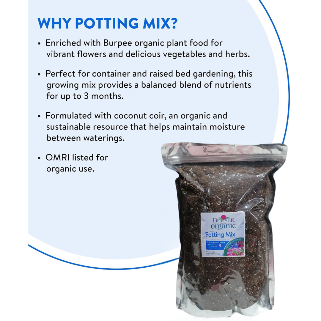 Trial Size Burpee Natural & Organic Premium Potting Mix, 1 lb