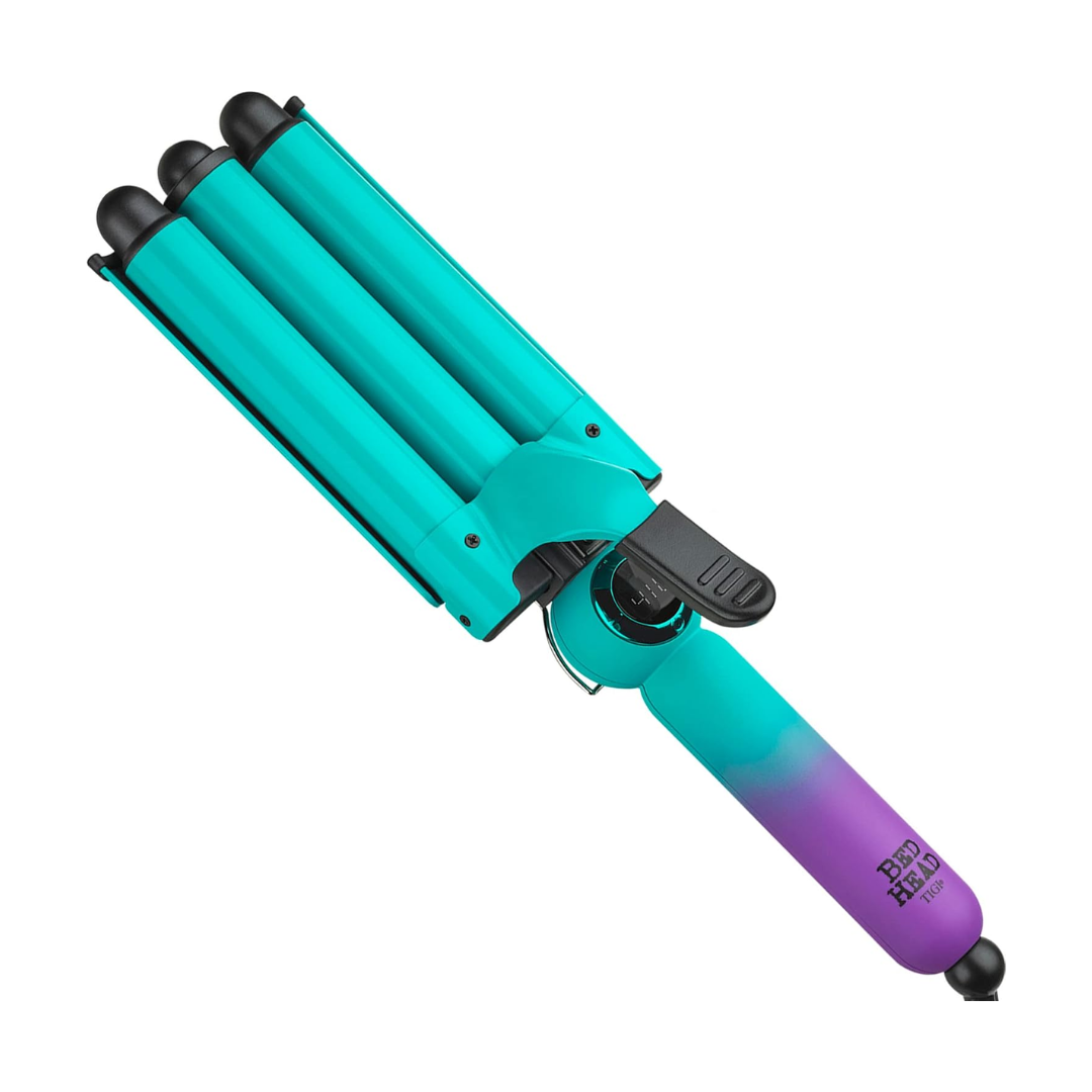 TIGI Bed Head Wave Affair Hair Waver Tourmaline Ceramic Three Barrel BH381C, Dual Voltage