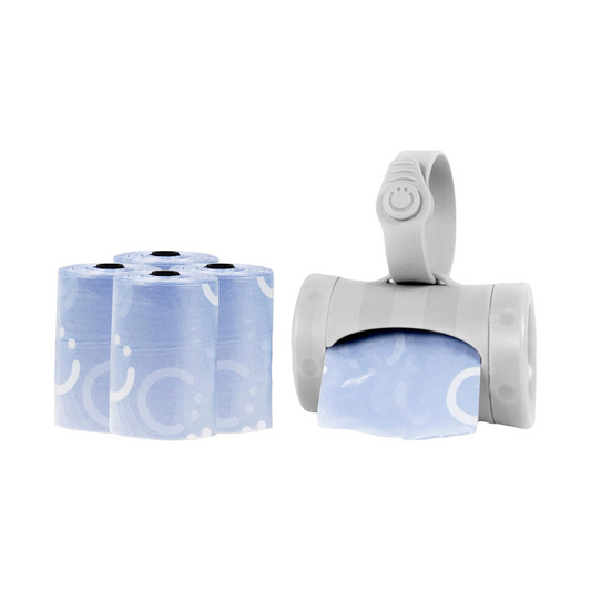 Ubbi On The Go Gray Bag Dispenser and Waste Disposal Bags Refill (Lavender Scented)