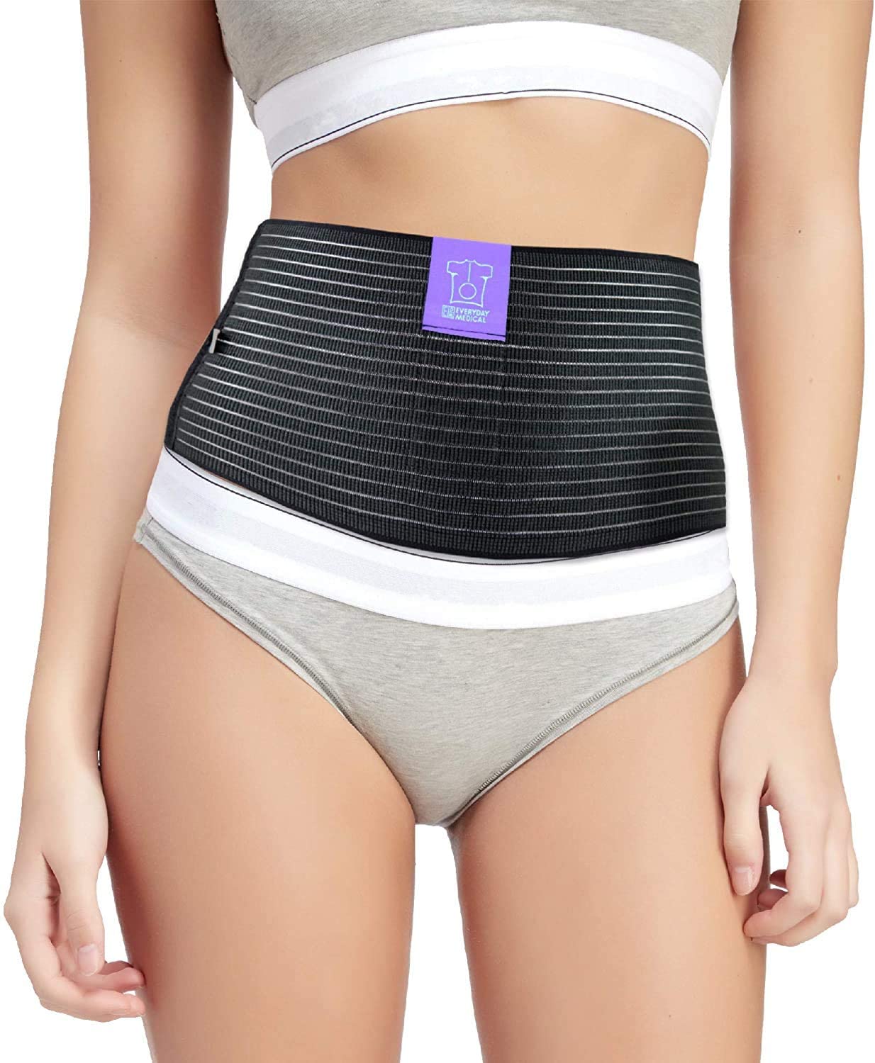 Everyday Medical Umbilical Hernia Belt Breathable Fabric Abdominal Binder with Naval Pad - XXL