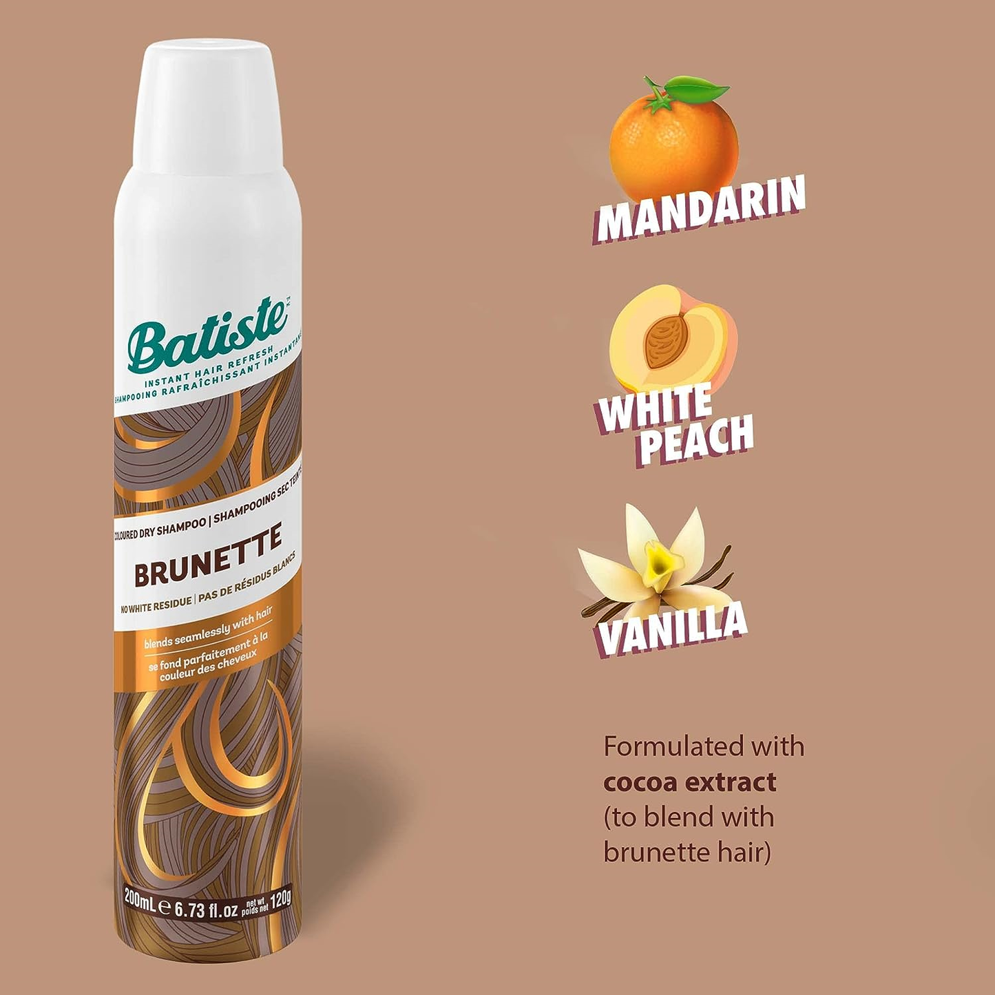Batiste Dry Shampoo Brunette 200ml/120g