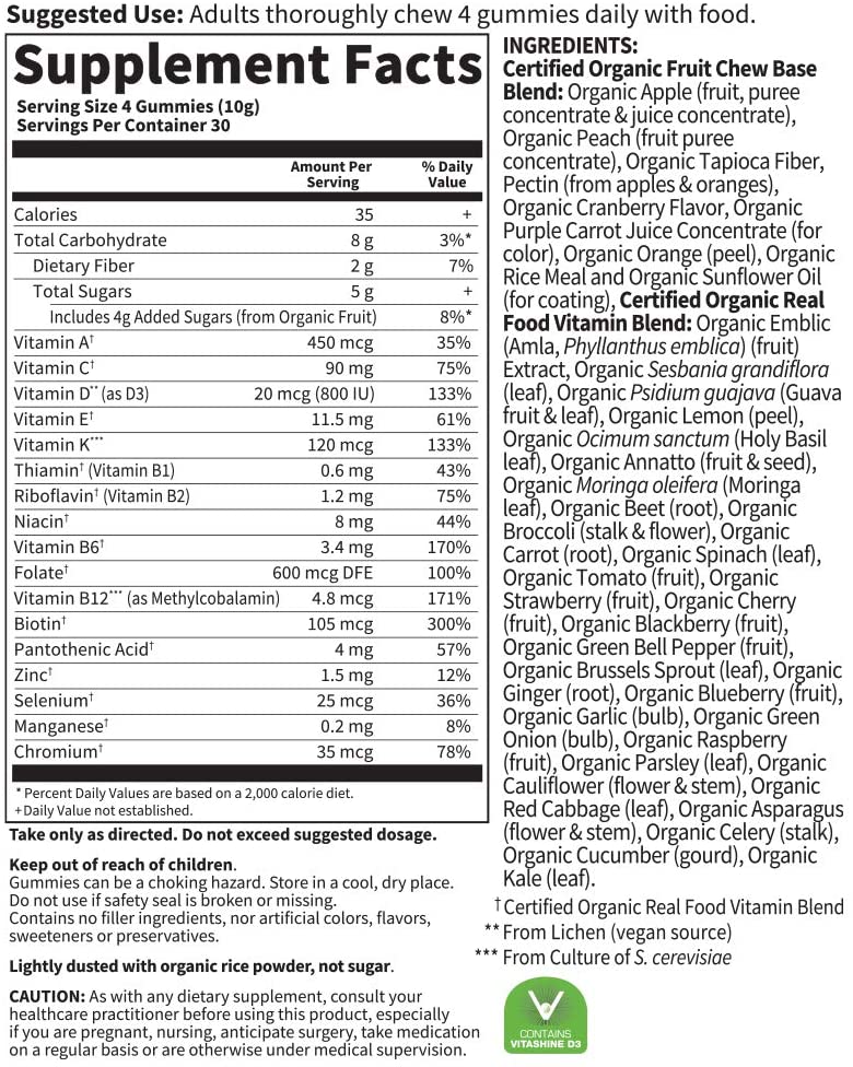 Garden of Life mykind Organics, Prenatal Multi Organic Fruit + Vitamin Chews Wholefood Gummies, 120 count