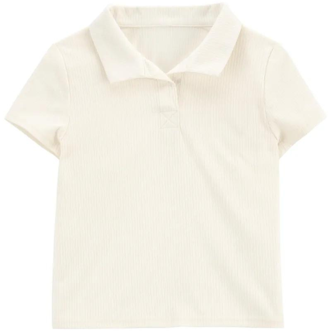 Carters Plain Baby Ivory Shirt Size: 6-7 Months Old