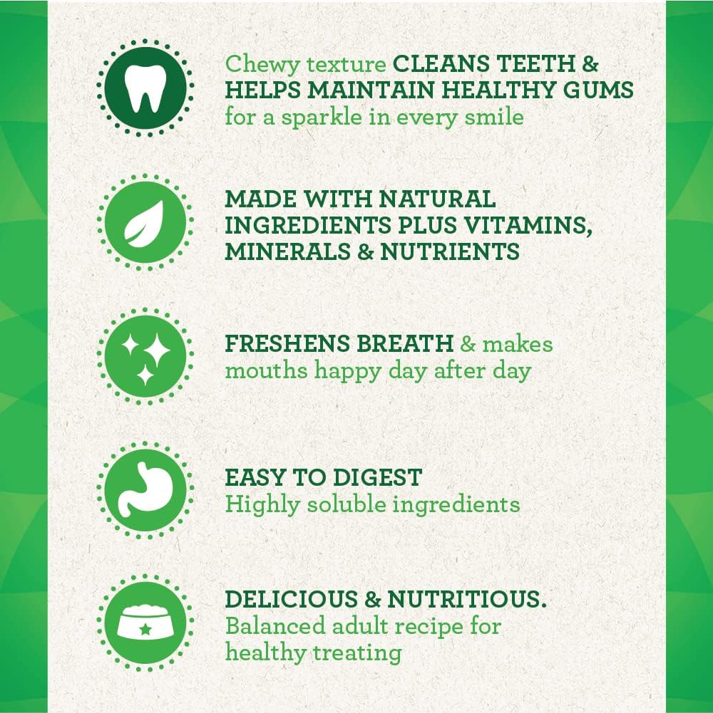 Greenies Dental Treats Original Regular Dog Treats (25-50 LB Dogs), 1.02 kg / 2.2 lb