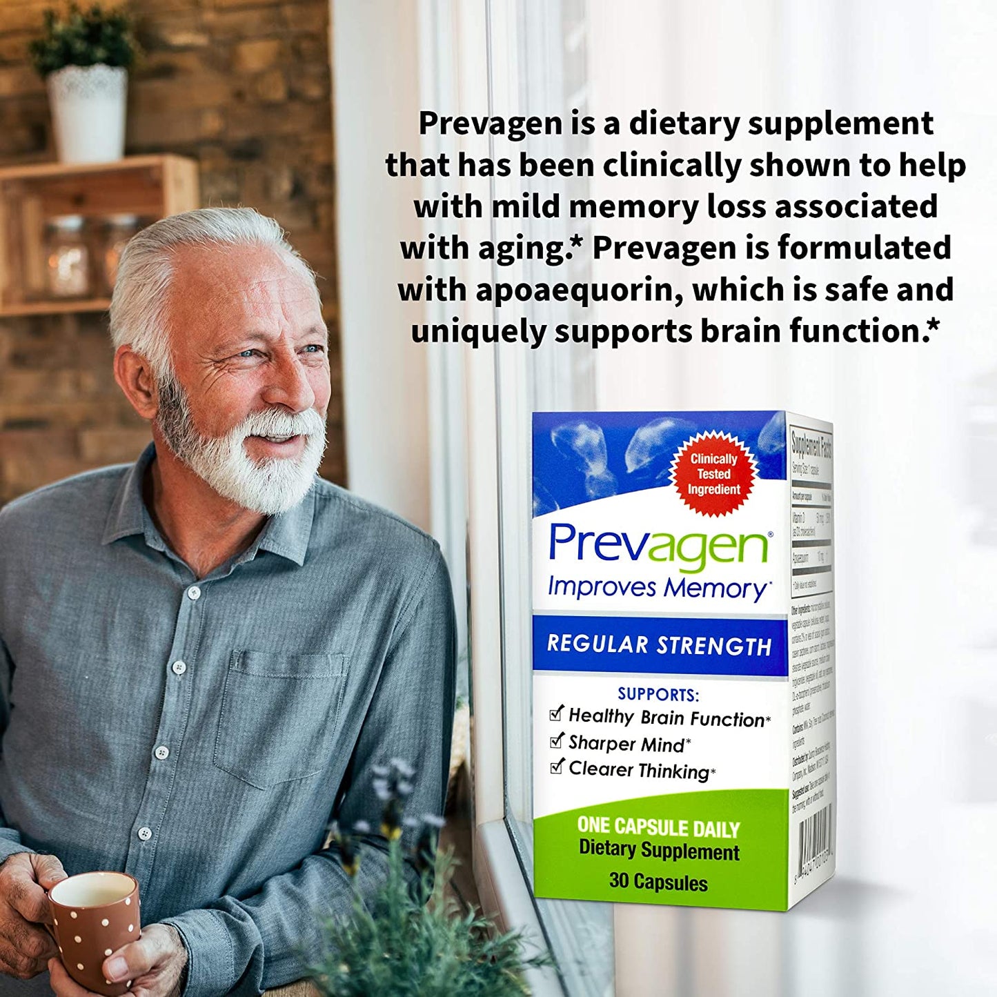 Prevagen Improves Memory Regular Strength 10mg, 30 Capsules