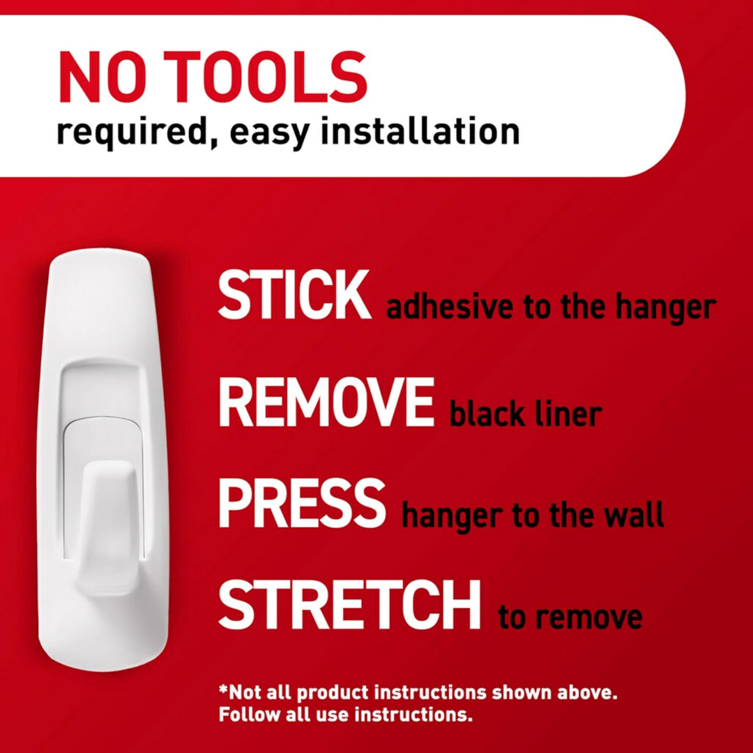 3M Command Large Wall Hooks, 7 Hooks & 12 Strips