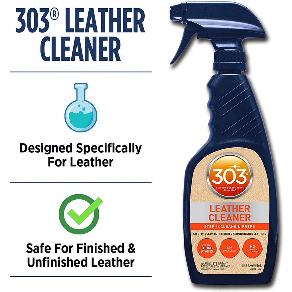 303 Leather Cleaner - Step 1: Cleans and Preps,15.5 fl.oz / 458ml