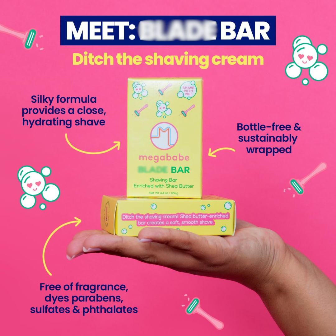 Megababe Shaving Bar, 4.4 oz / 124 g