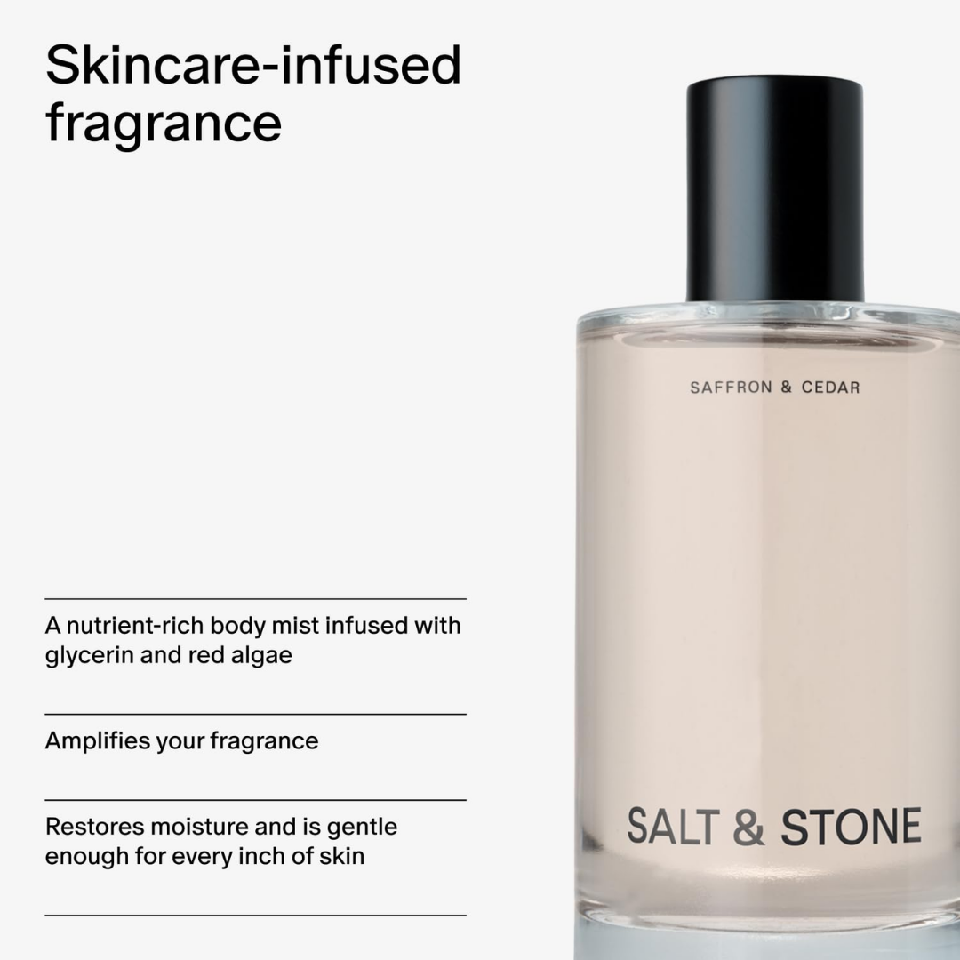 Salt & Stone Saffron & Cedar Body Mist, 3.4 oz / 100 ml