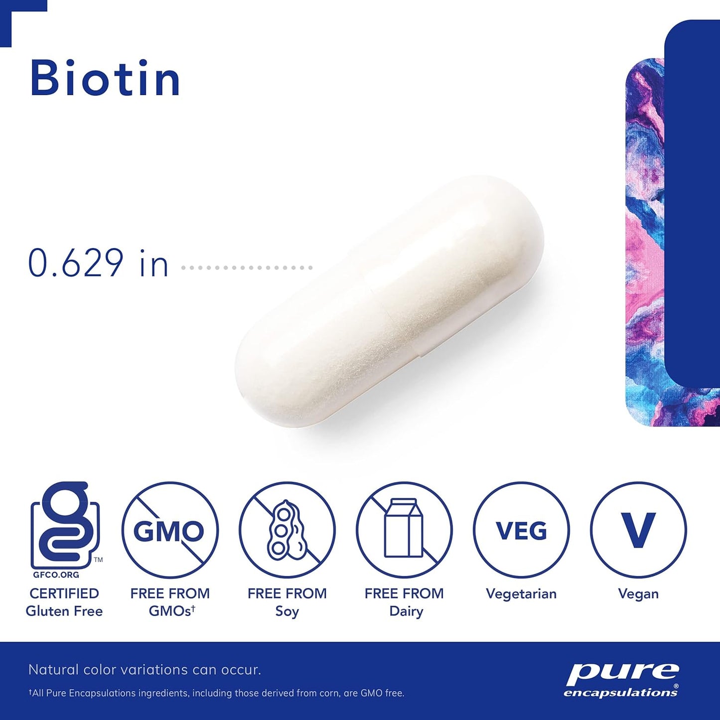 Pure Encapsulation Biotin 8mg Supplement 120 Capsules