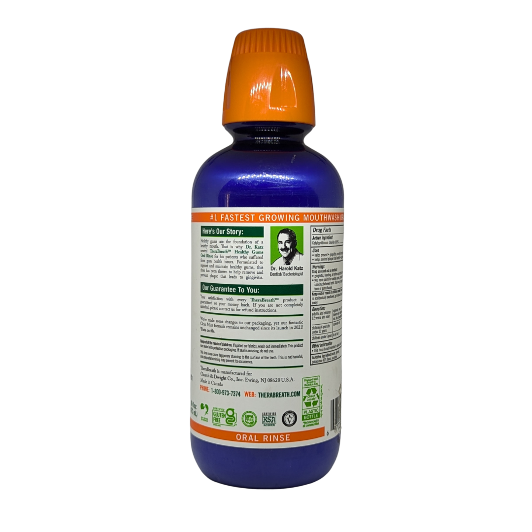 TheraBreath Dentist Formulated Mouth Wash Clean Mint, 473 ml / 16 fl oz