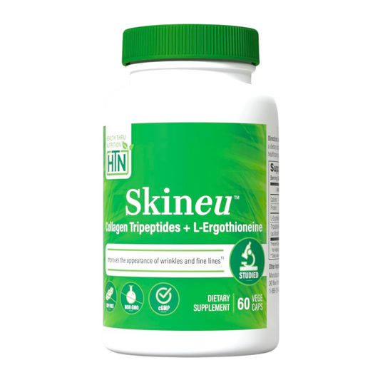 Health Thru Nutrition Skineu Collagen Tripeptides + L-Ergothioneine Supplement 60 Vege Caps