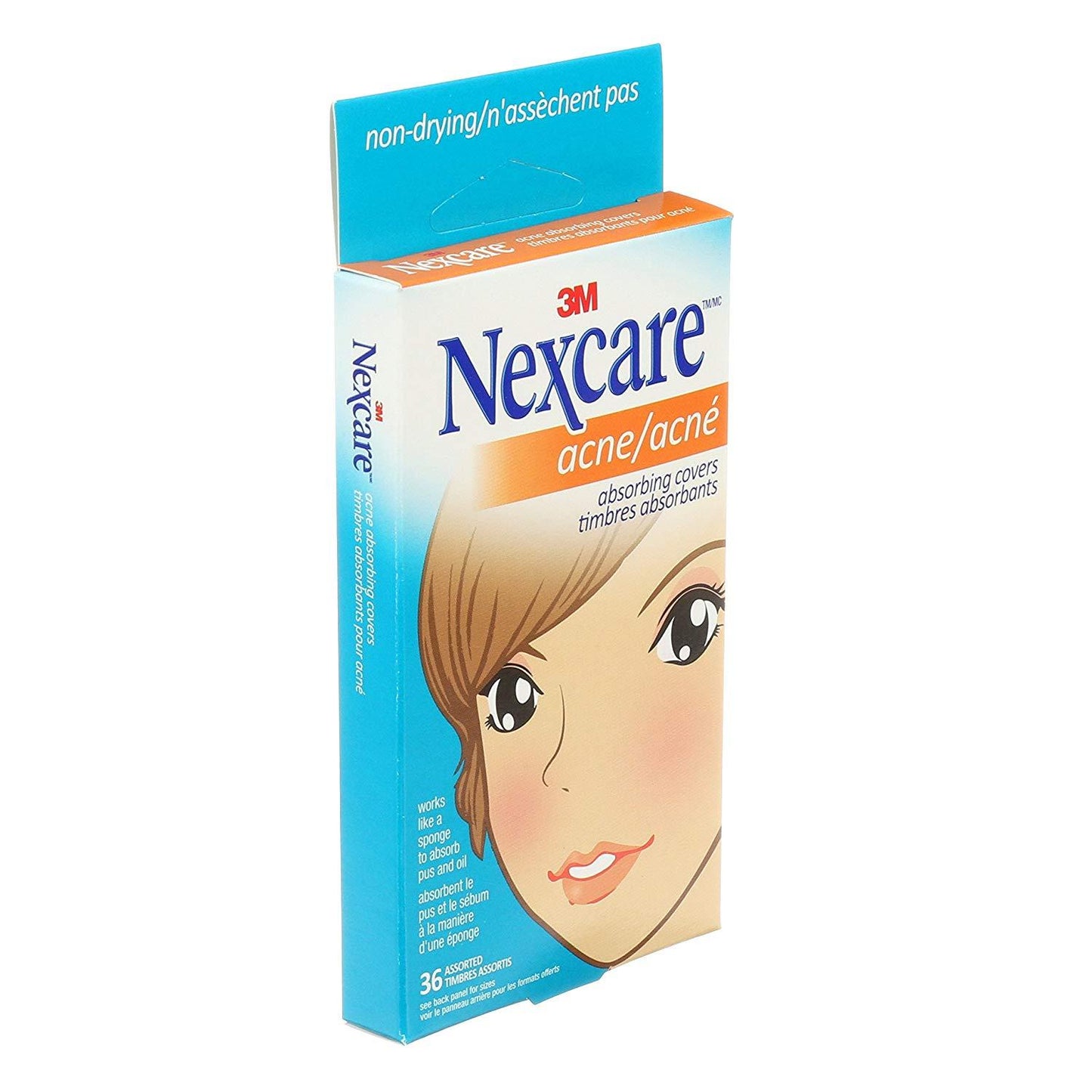 Nexcare Acne Absorbing Covers Two Sizes 36 Count value pack, PACKAGING MAY VARY