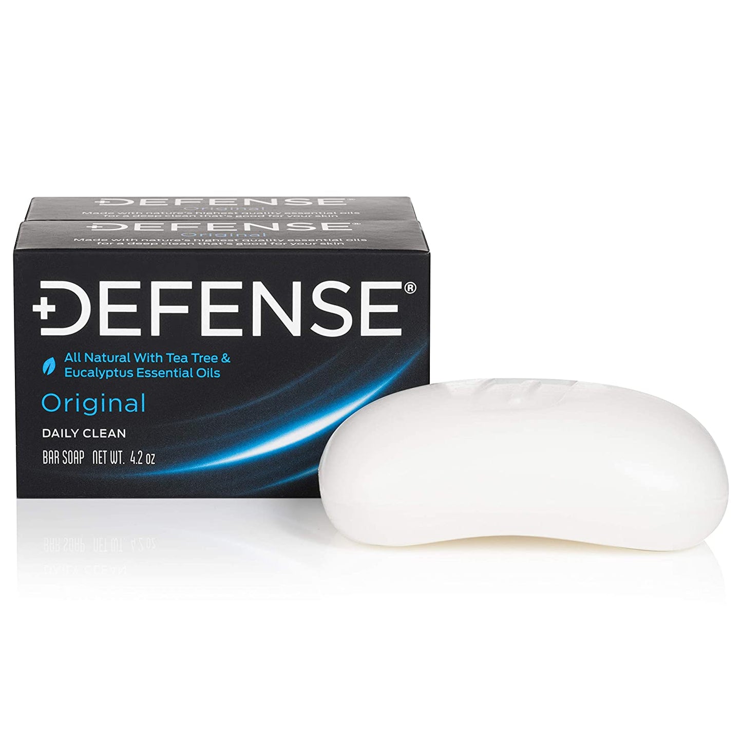 Defense Original Daily Clean Bar Soap with Tea Tree and Eucalyptus Essential Oils, 4.2 oz.