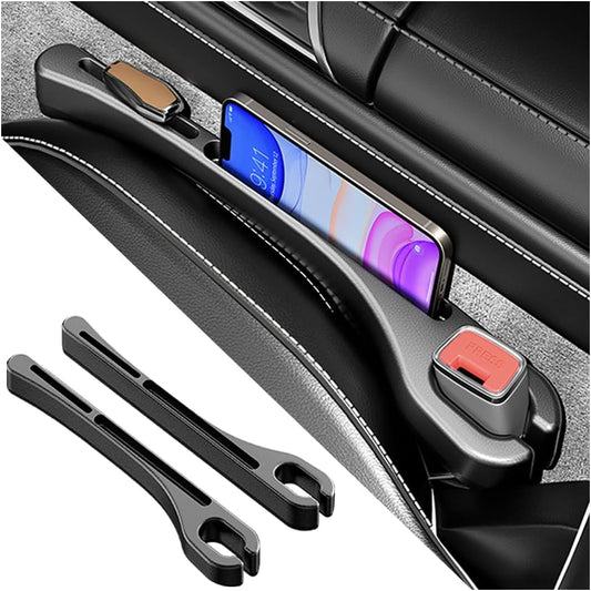 Car Seat Gap Filler Organizer, Black, 2 Pack