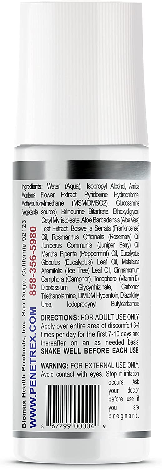 Penetrex Roll-On 3oz. Inflammation Formulation with Arnica, Vitamin B6, & MSM