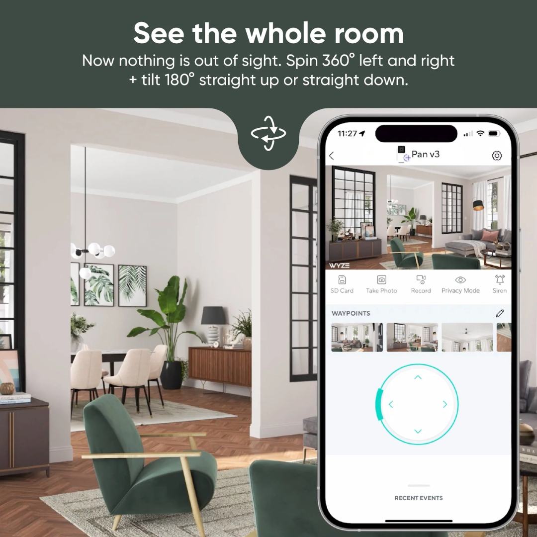 Wyze Cam Pan V3 Indoor & Outdoor Camera, WYZECPAN3