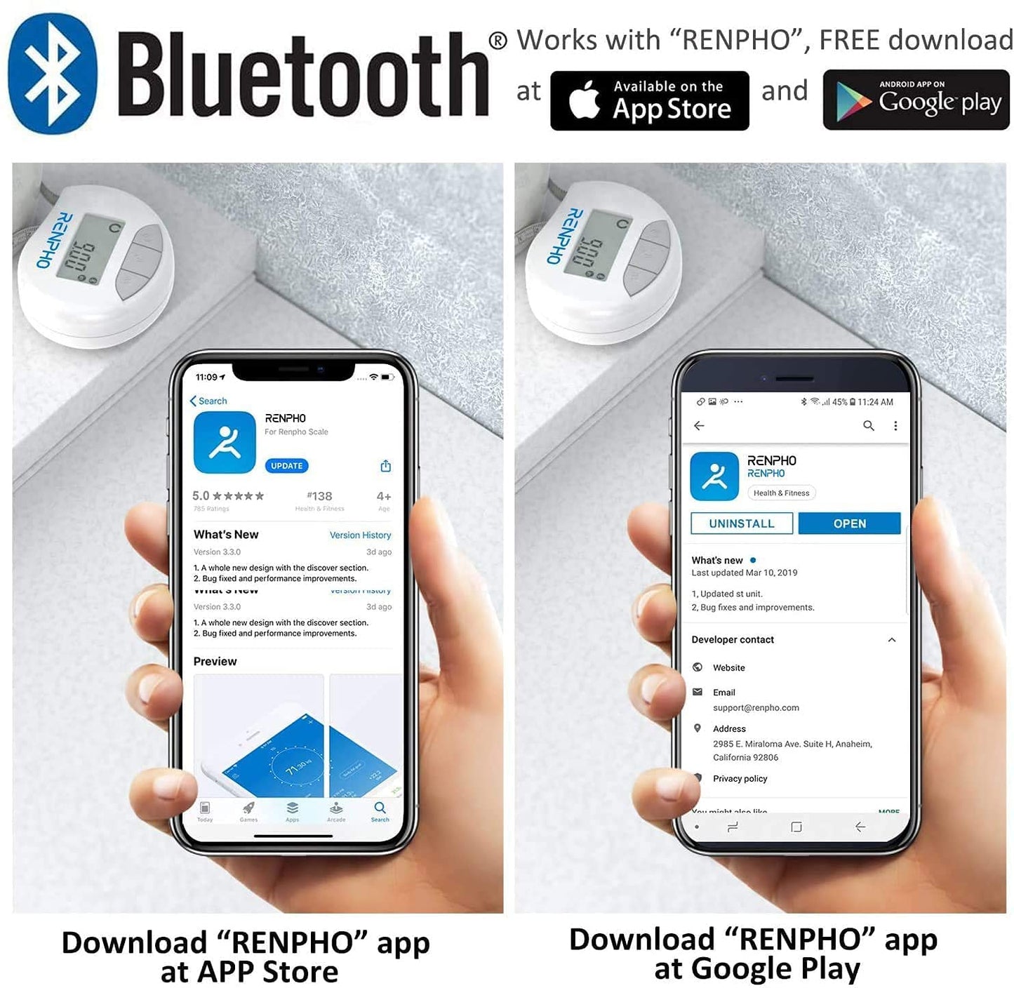 RENPHO Smart Body Bluetooth Tape Measure with App (RF-BMF01) PACKAGING MAY VARY