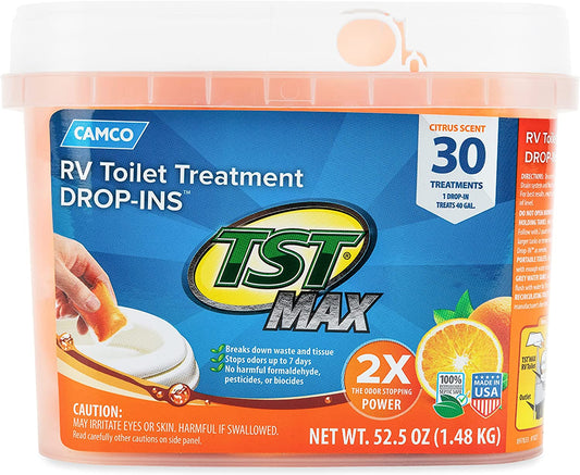 Camco TST Max RV Toilet Treatment Drop-INs 30 Treatment - 1.48kg / 52.5 oz