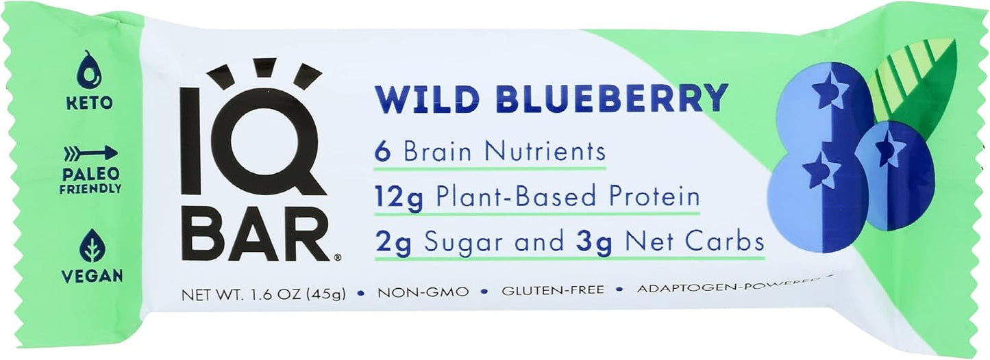IQBar Wild Blueberry Flavor Keto And Vegan Friendly 1.6oz / 45g