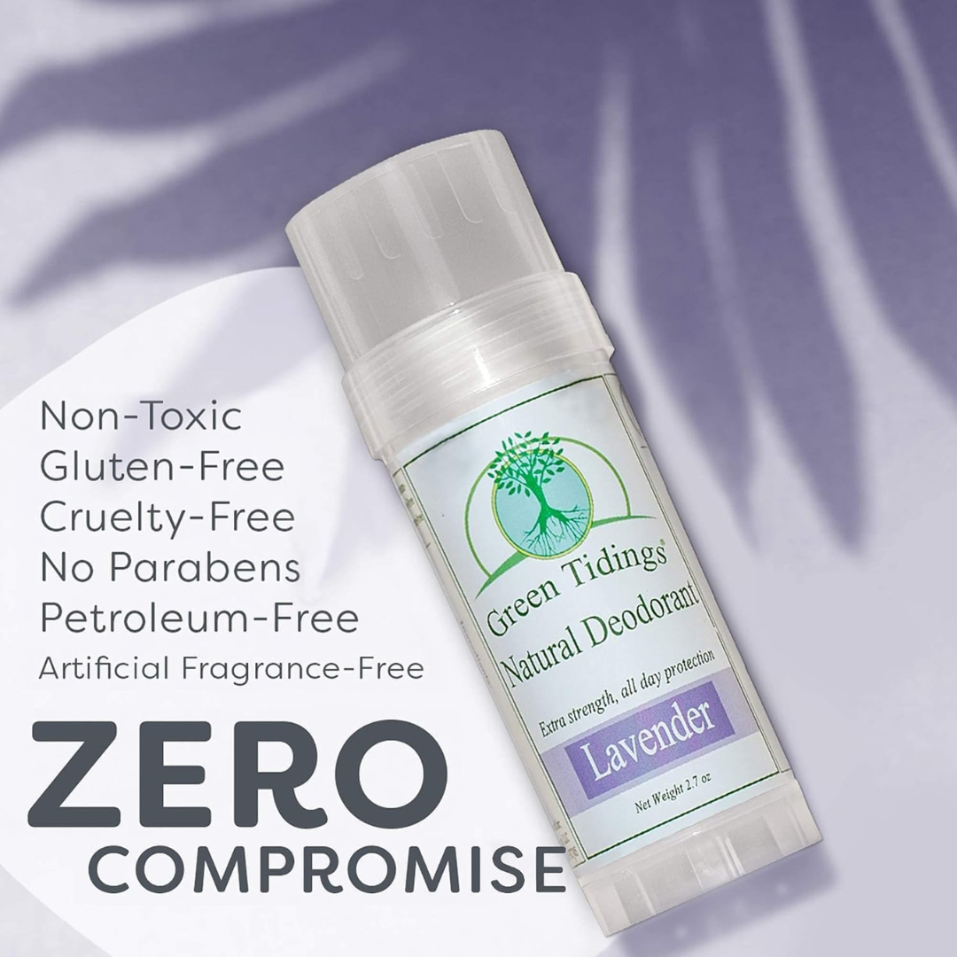 Green Tidings Natural Deodorant Lavender Scent, 2.7 oz