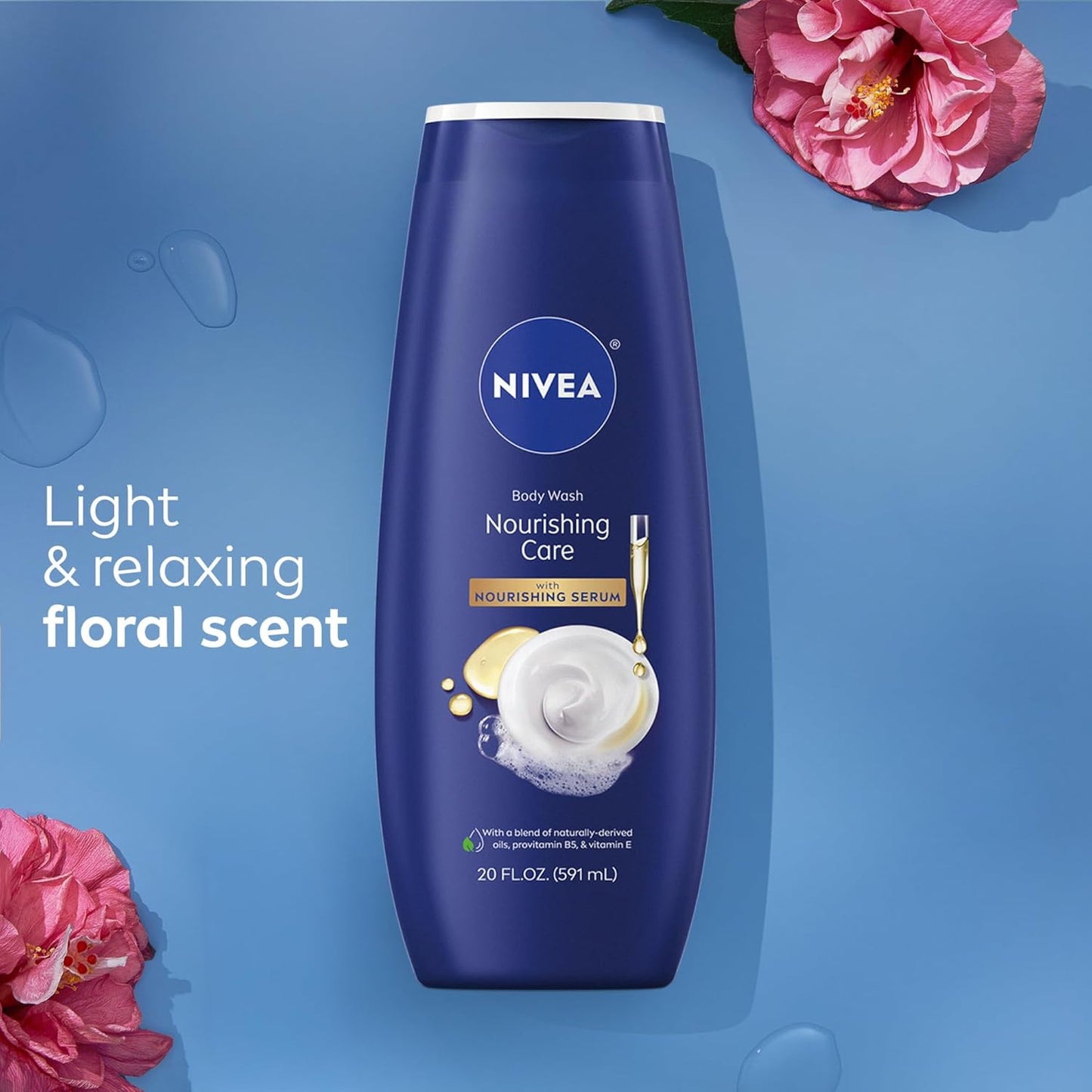 NIVEA Nourishing Care Body Wash with Nourishing Serum, 591 ml / 20 fl. oz