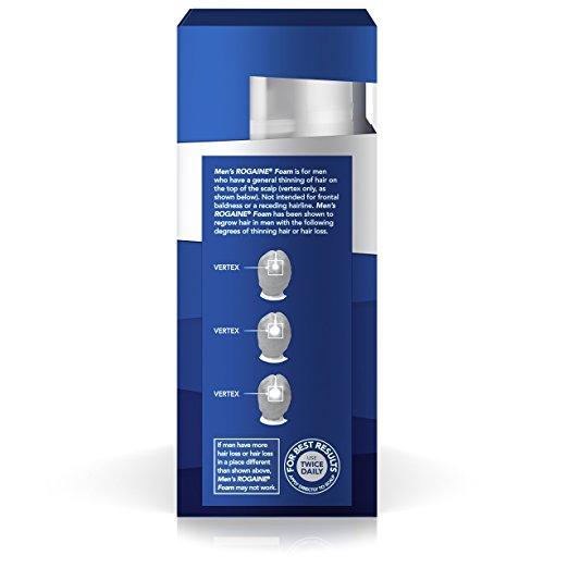 Men's Rogaine Hair Loss & Hair Thinning Treatment Minoxidil Foam, Three Month Supply
