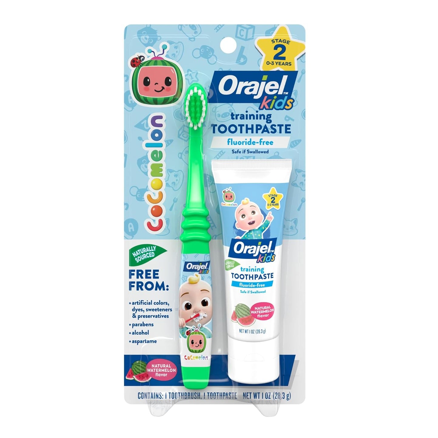 Orajel Kids Training Toothbrush And Toothpaste For 0-3 Years, 1 oz / 28.3g