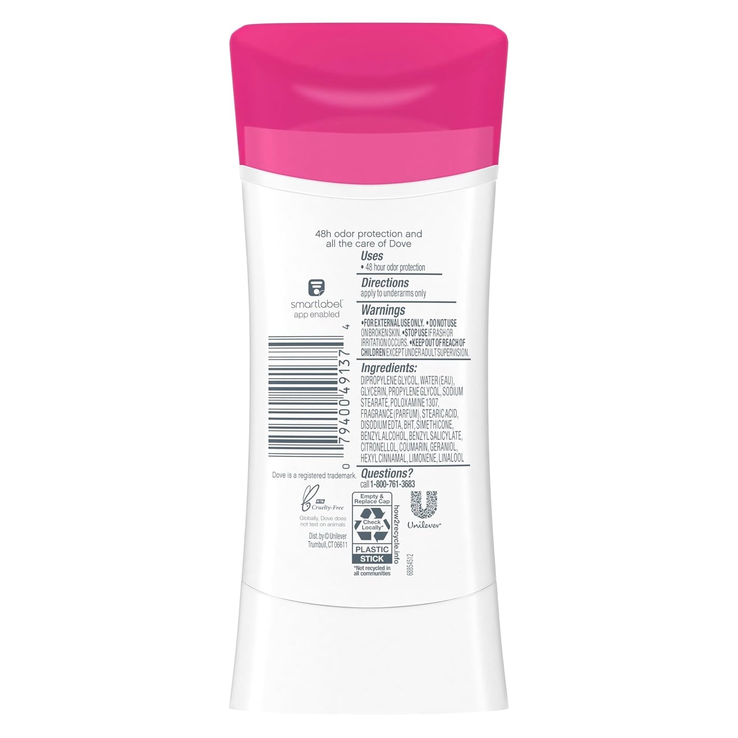 Dove Teens Strawberry Sparkle Aluminum Free Deodorant, 74 g / 2.6 oz