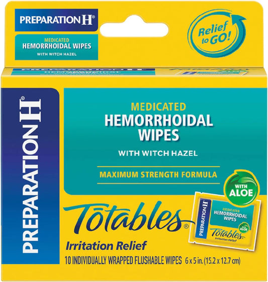 Preparation H Totables Hemorrhoidal Irritation Relief Wipe (10 Count)