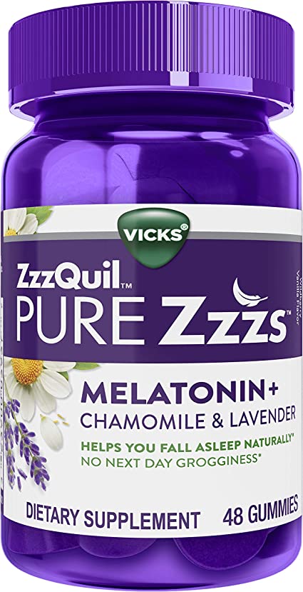 ZzzQuil Melatonin, Chamomile & Lavender, 48 Gummies, Wildberry Vanilla