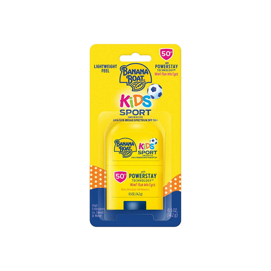Banana Boat Kids Sport Sunscreen Stick UVA/UVB Broad Spectrum SPF 50+ 0.5 oz/ 14.2g