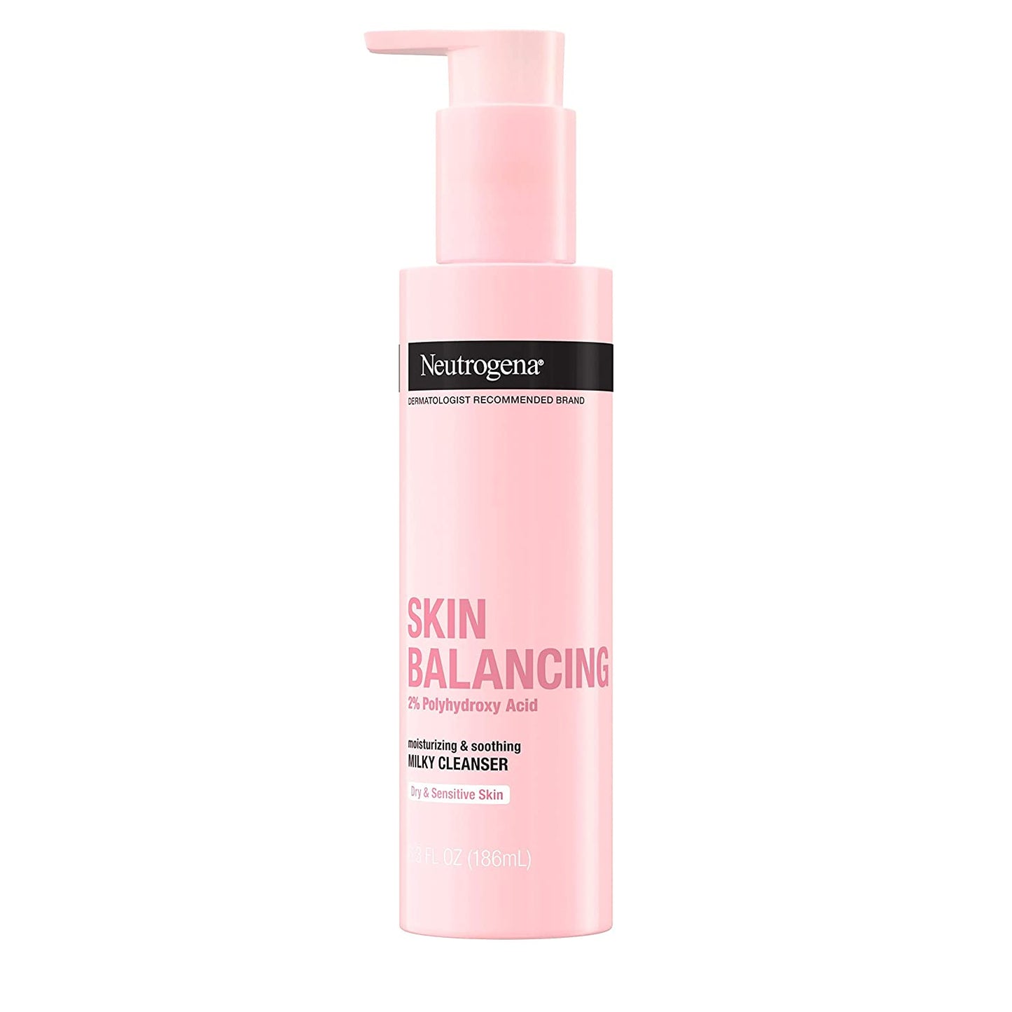 Neutrogena Skin Balancing Milky Cleanser 2% Polyhydroxy Acid for Dry & Sensitive Skin 186ml / 6.3 fl. oz.