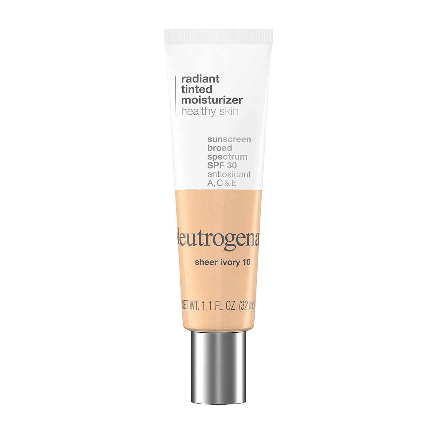 Neutrogena Radiant Tinted Moisturizer Healthy Skin SPF 30 Sheer Ivory 10