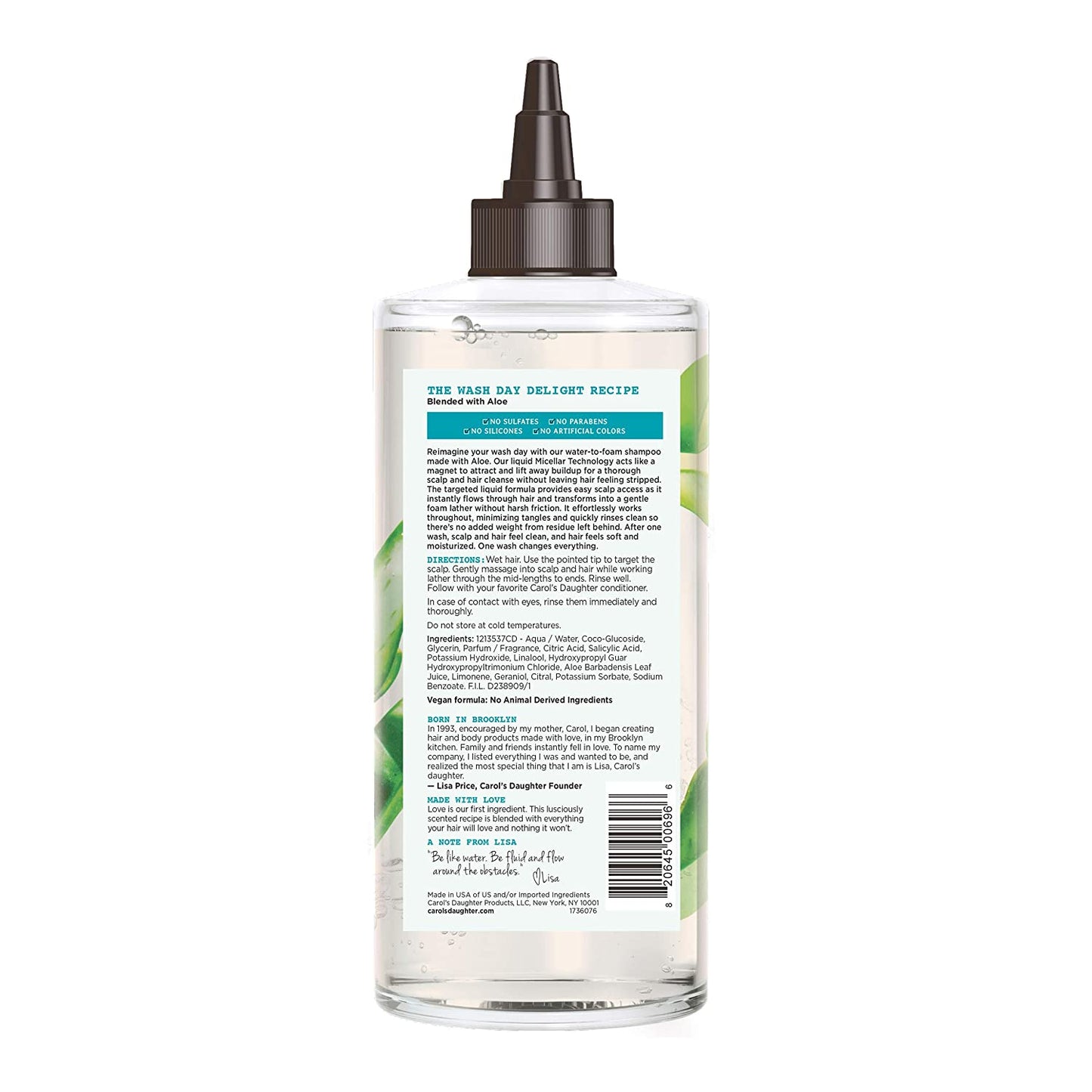 Carol's Daughter Aloe and Micellar Water Sulfate Free Shampoo 16 fl oz