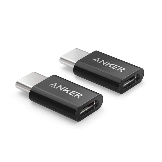 Anker 2-IN-1 Pack USB-C to Micro USB Adapter for Data Transfer