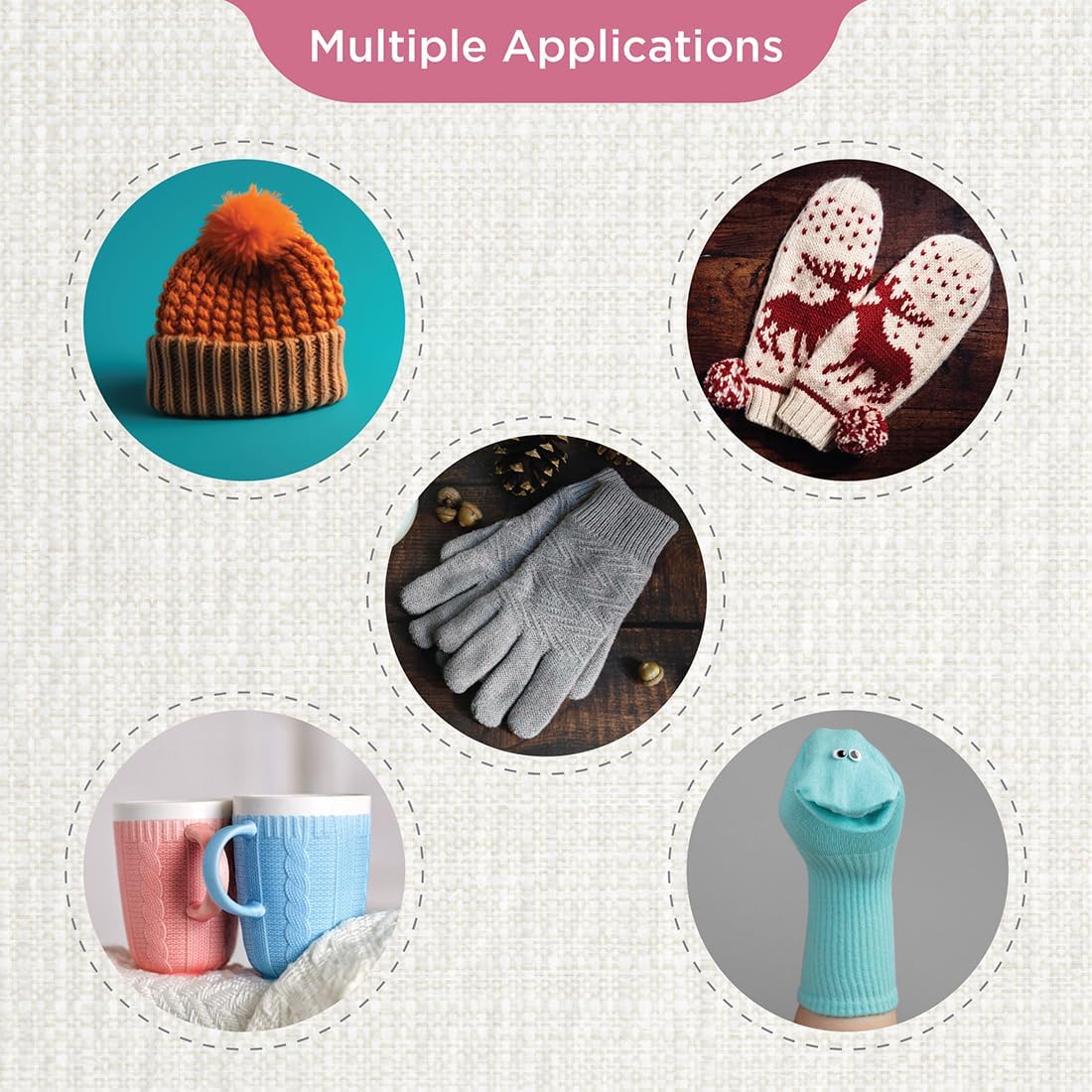 KnitPro Dreamz Starter Double Pointed Needle Set, 15 cm - (200641)