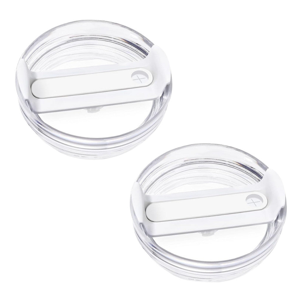 Fabenyok Lid Replacement for Stanley Tumbler Cup Clear-White 40 oz., 2 Pcs