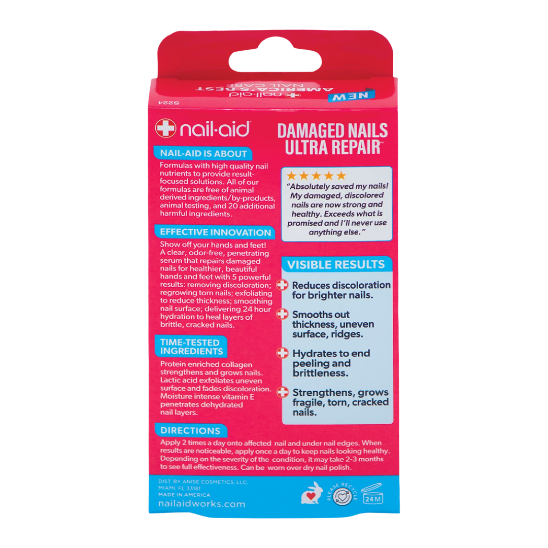 Nail-Aid 5-in-1 Damaged Nails Ultra Repair Miracle Rescue, 0.5 oz / 15 ml
