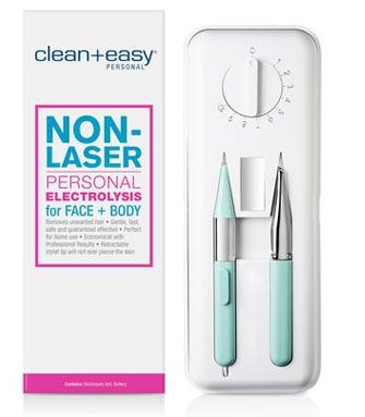 Clean + Easy Personal Non-Laser Personal Electrolysis for Face + Body Removes Unwanted Hair for Home Use